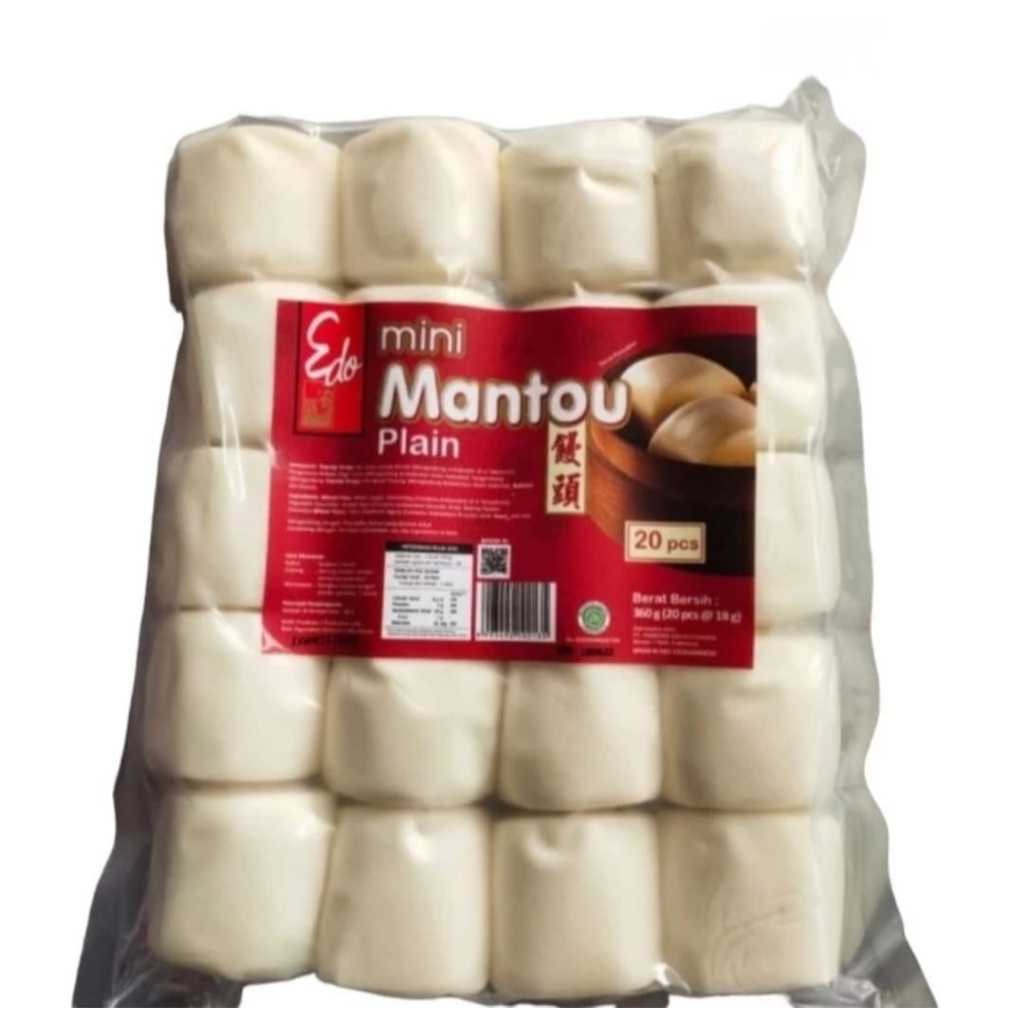 

Edo mini mantou plain 360 gr / mantau edo mini plain isi 20 pcs