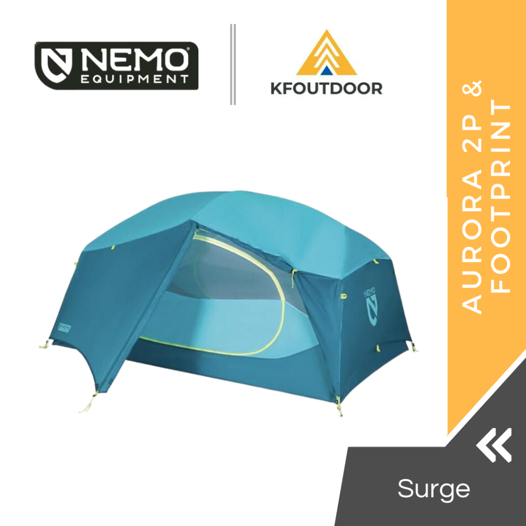 Tenda Camping Outdoor - Nemo TENT Aurora 2P & Footprint warna Surge