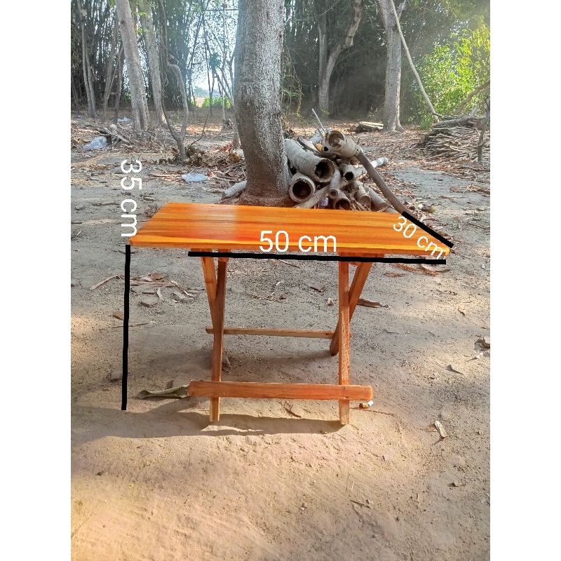 meja belajar lipat tinggi kayu jati meja laptop meja serbaguna