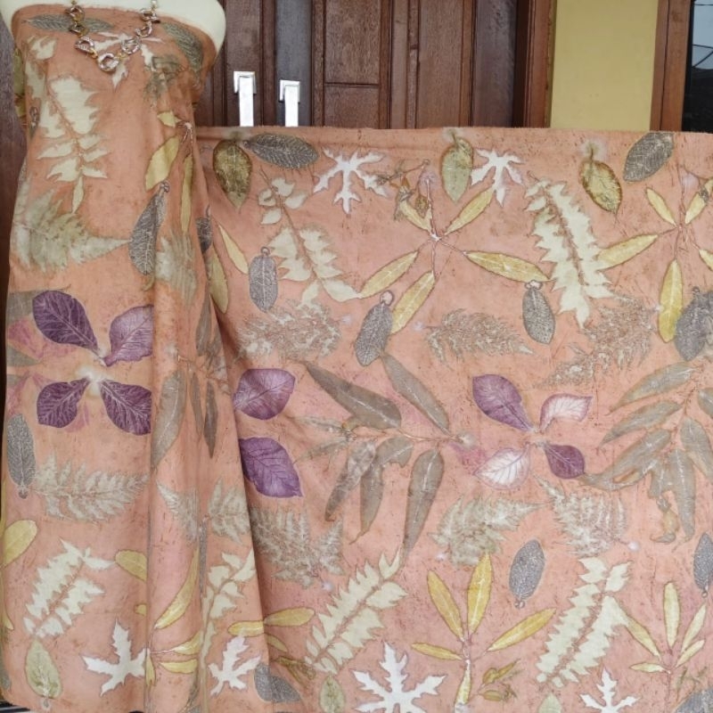 Kain Ecoprint Katun Primis Edisi Merah/Pink