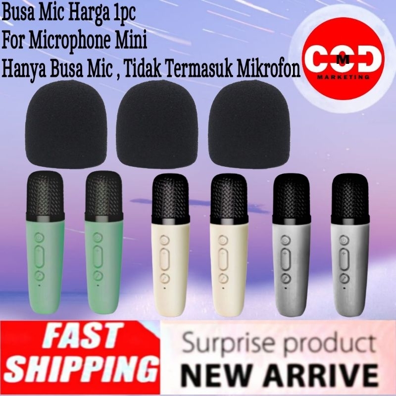 Busa Mic Mikrofon Karaoke Mini / Foam Microphone Karaoke Mini