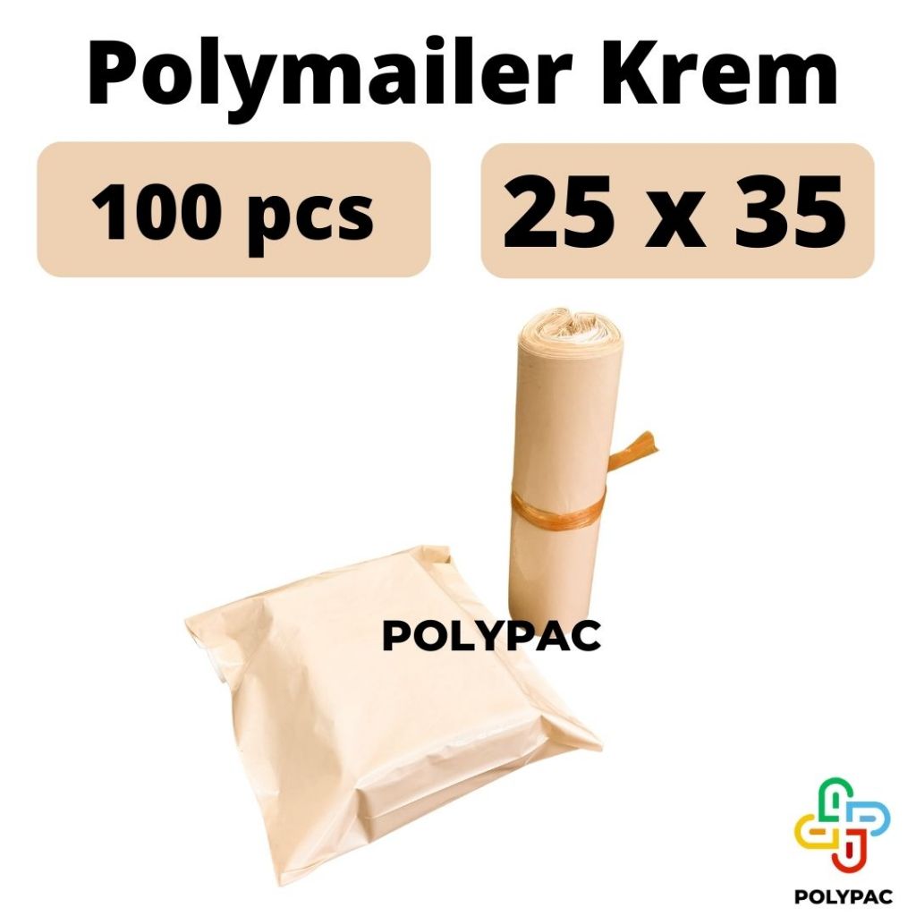

Polymailer COKLAT [25x35] isi 100 pcs - Polymailer Lem Warna Coklat Premium
