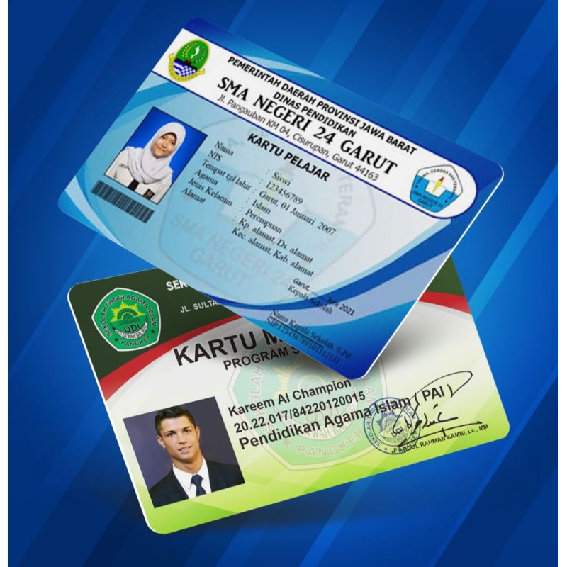 

kartu Pelajar, Kartu Mahasiswa, ID Card PVC