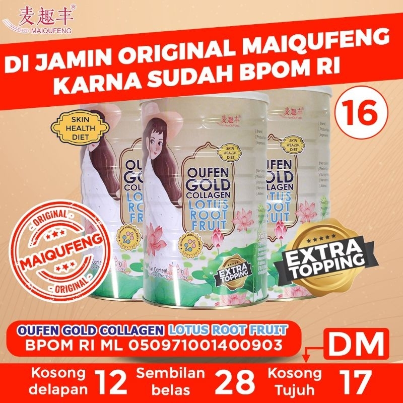 

OUFEN GOLD COLAGEN "MAIQIUFENG" BPOM + IZIN HALAL