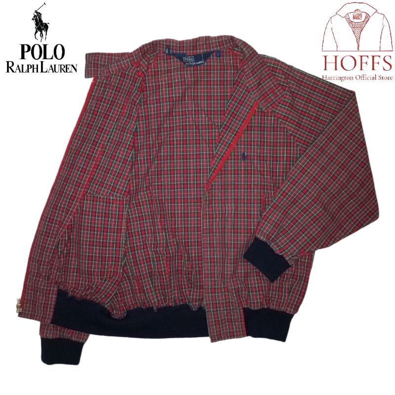 Polo Ralph Lauren Harrington Jacket Plaid Tartan Red L 1PLRLPHRNPLDL
