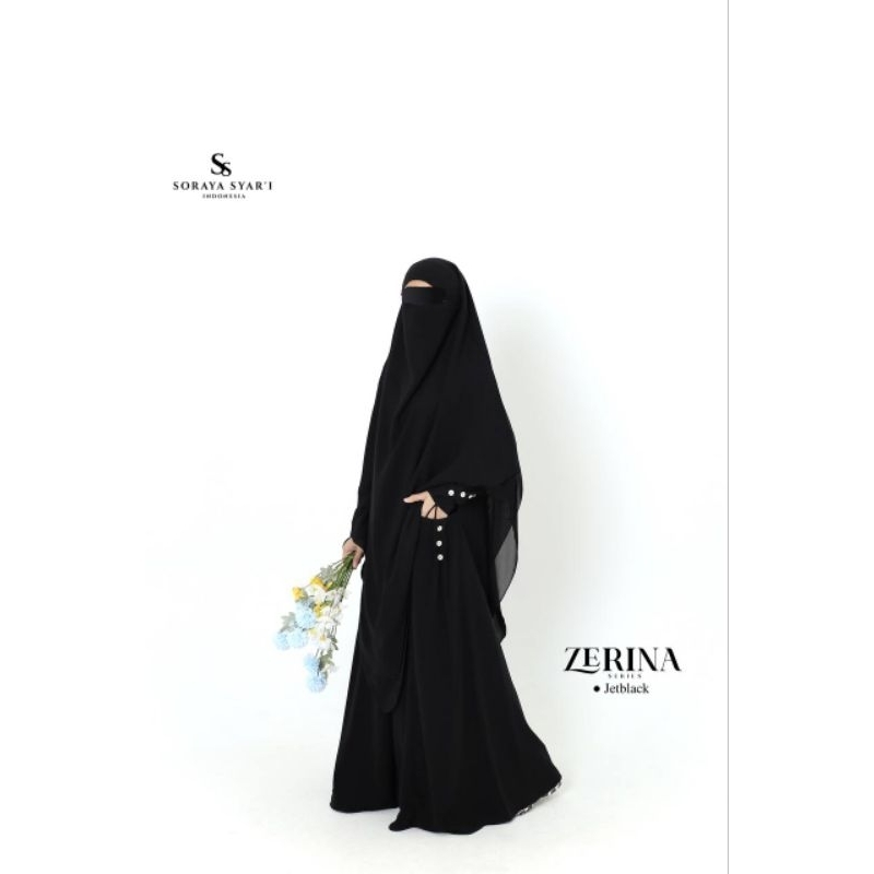 Dilovable.id | ZERINA SERIES ABAYA SYARI LENGAN KANCING SET ABAYA POLOS ABAYA PREMIUM BY. SORAYA SYA
