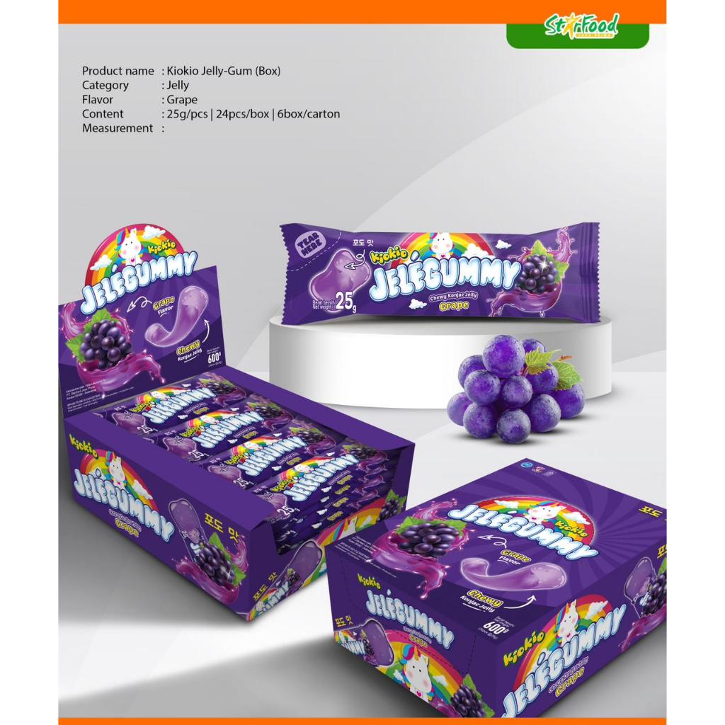 

Makanan Jelly KioKio JelleGummy Aneka Rasa HALAL 24Pcs 600Gr