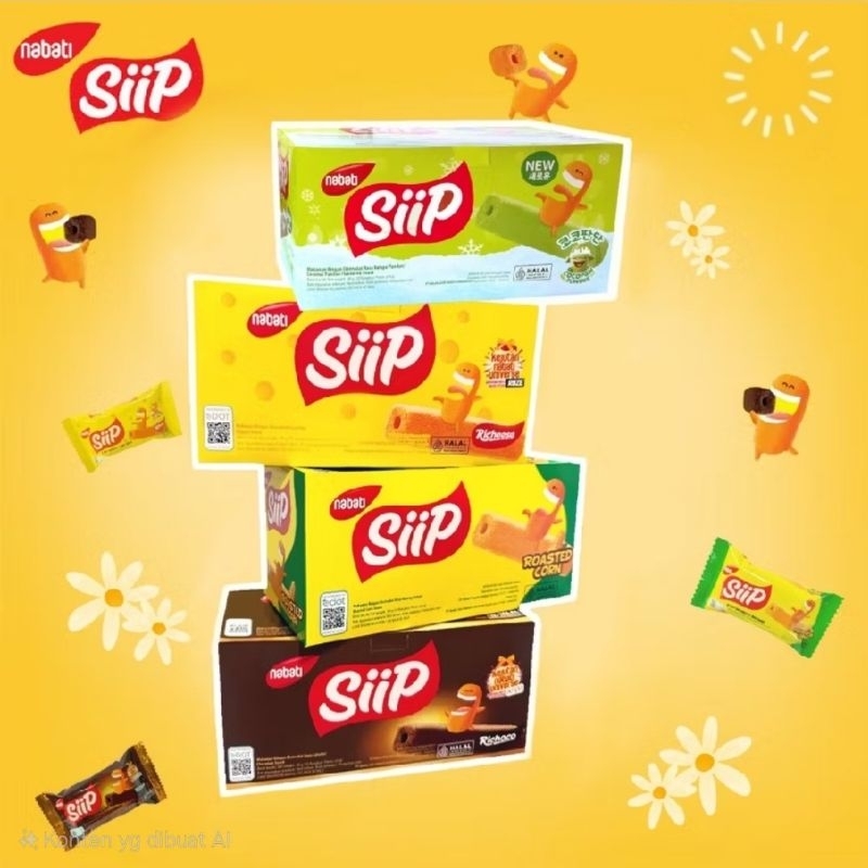 

Nabati Siip box iso 20pcs aneka rasa Cokelat, Jagung bakar, Keju, Pandan kelapa Food Snack Cemilan