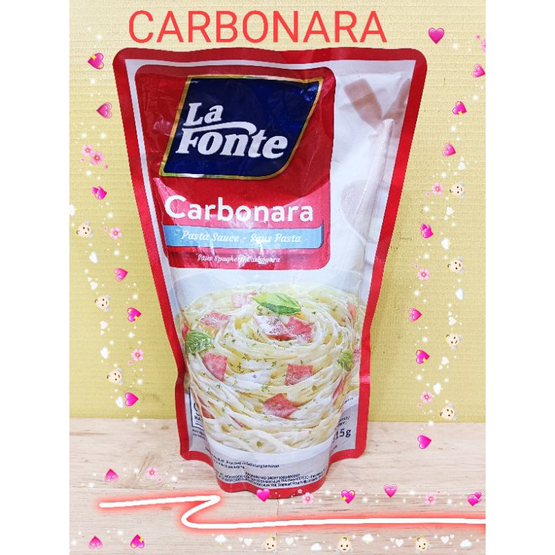 

LA FONTE SAUS CARBONARA / SAUS PASTA CARBONARA 315GR