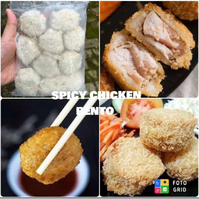 

aneka bento, kaki naga, spicy chicken, eggroll, udang keju