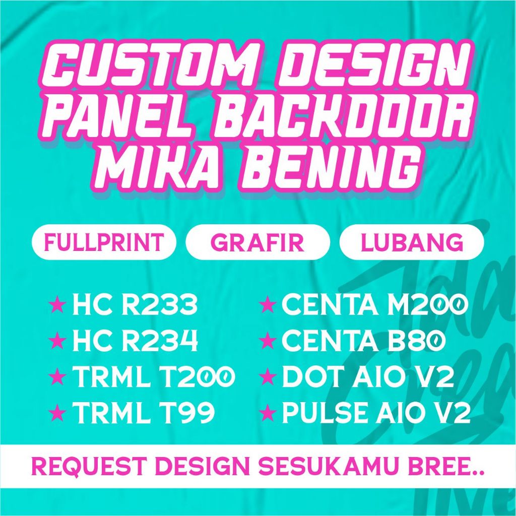 

custom penutup mika desain sendiri, full print grafir custom