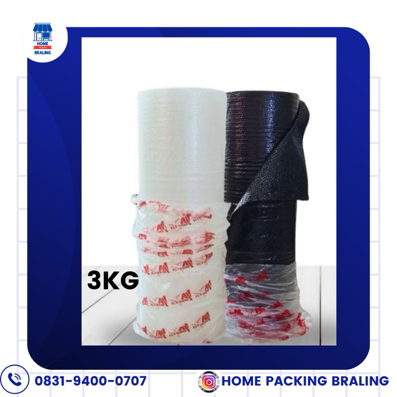 

BUBBLE WRAP HITAM PUTIH SELLER 3KG UKURAN 50M x 125CM