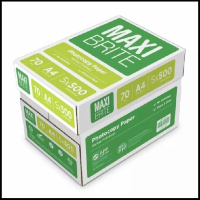 

1box (5rim) kertas foto copy A4 Maxi Brite 70 gr/kertas HVS