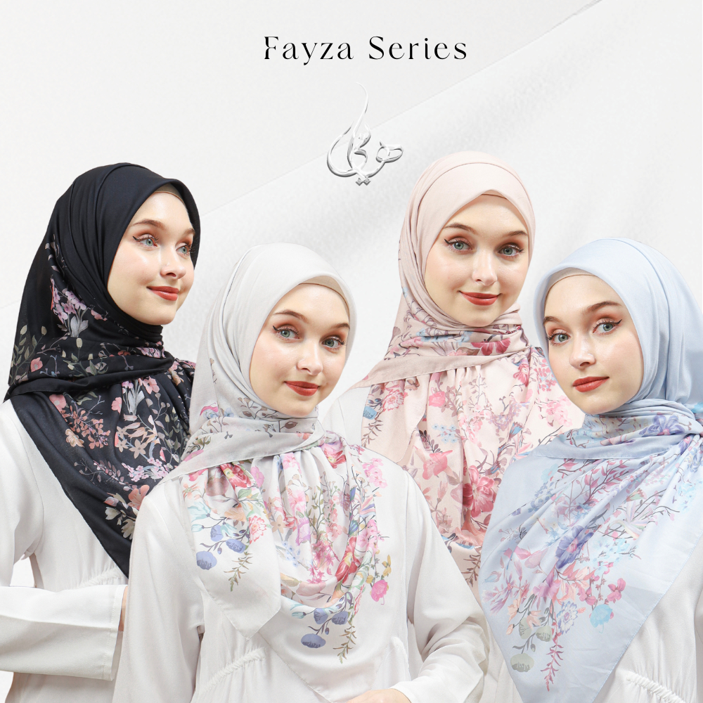 HANEE SCARVES Hijab Segi Empat Printing Motif Fayza Series 120 x 120