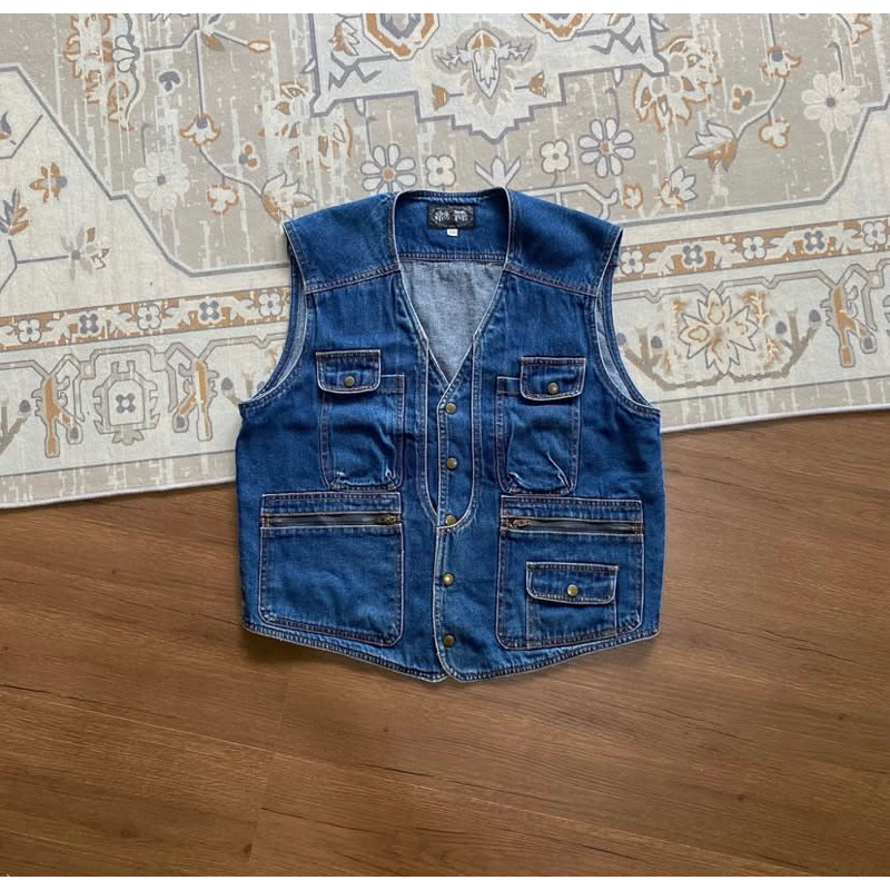 Vest denim japan multipocket