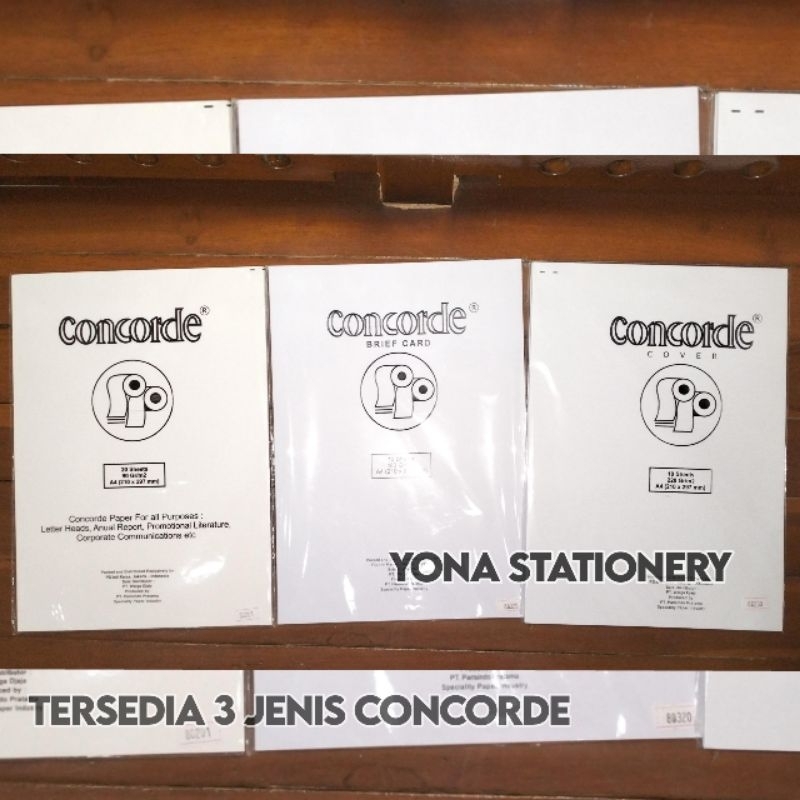 

Concorde Putih A4 (Aneka Jenis: 90 gr : 20 lembar , 160 gr : 10 lembar, 220 gr : 10 lembar)
