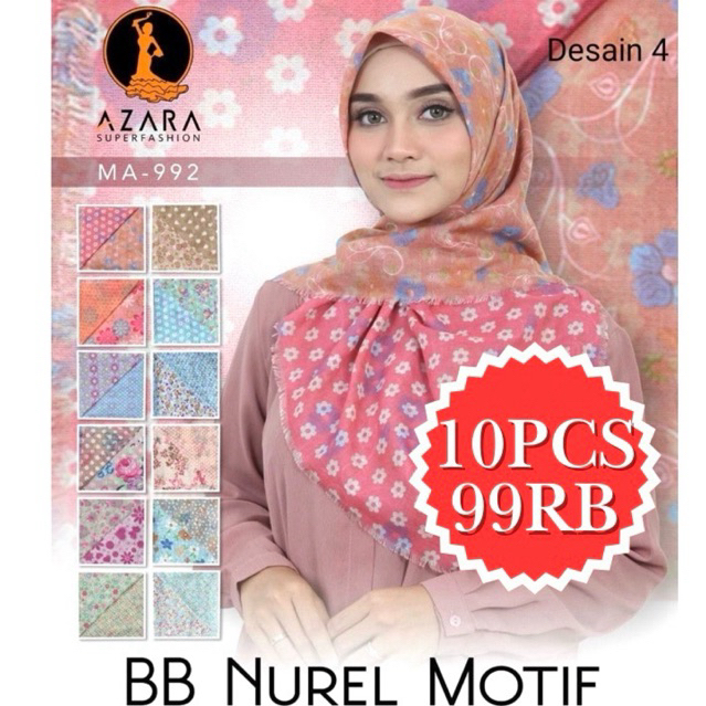 AZARA 10 PCS VOAL MOTIF BB NUREL