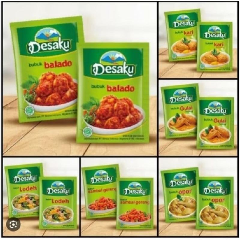 

PROMO DESAKU bumbu bubuk instan sachet | desaku balado, opor , gulai,kari , lodeh ,sambel goreng