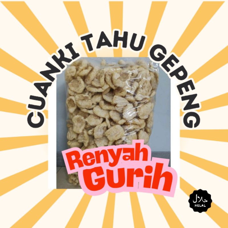 

Cuanki tahu gepeng kotak renyah dan gurih