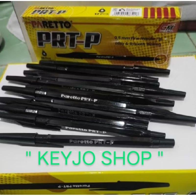 

Pen PRT-P hitam paretto 0,5mm (1 pack isi 12)