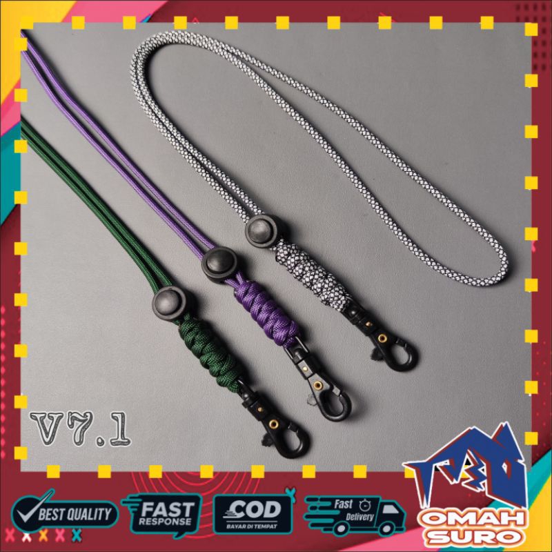 

V7.1 LANYARD TALI PARACORD/KALUNG/GANTUNGAN HP/ID CARD/NAME TAG
