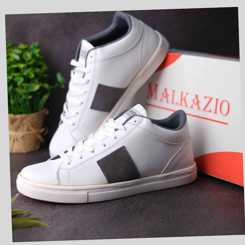 MLKZ Jackson White Sepatu Sneakers Pria Warna Putih Semi Boots Original