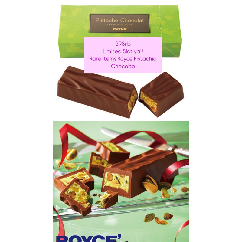 

Royce Pistachio Chocolate Bar Limited Edition