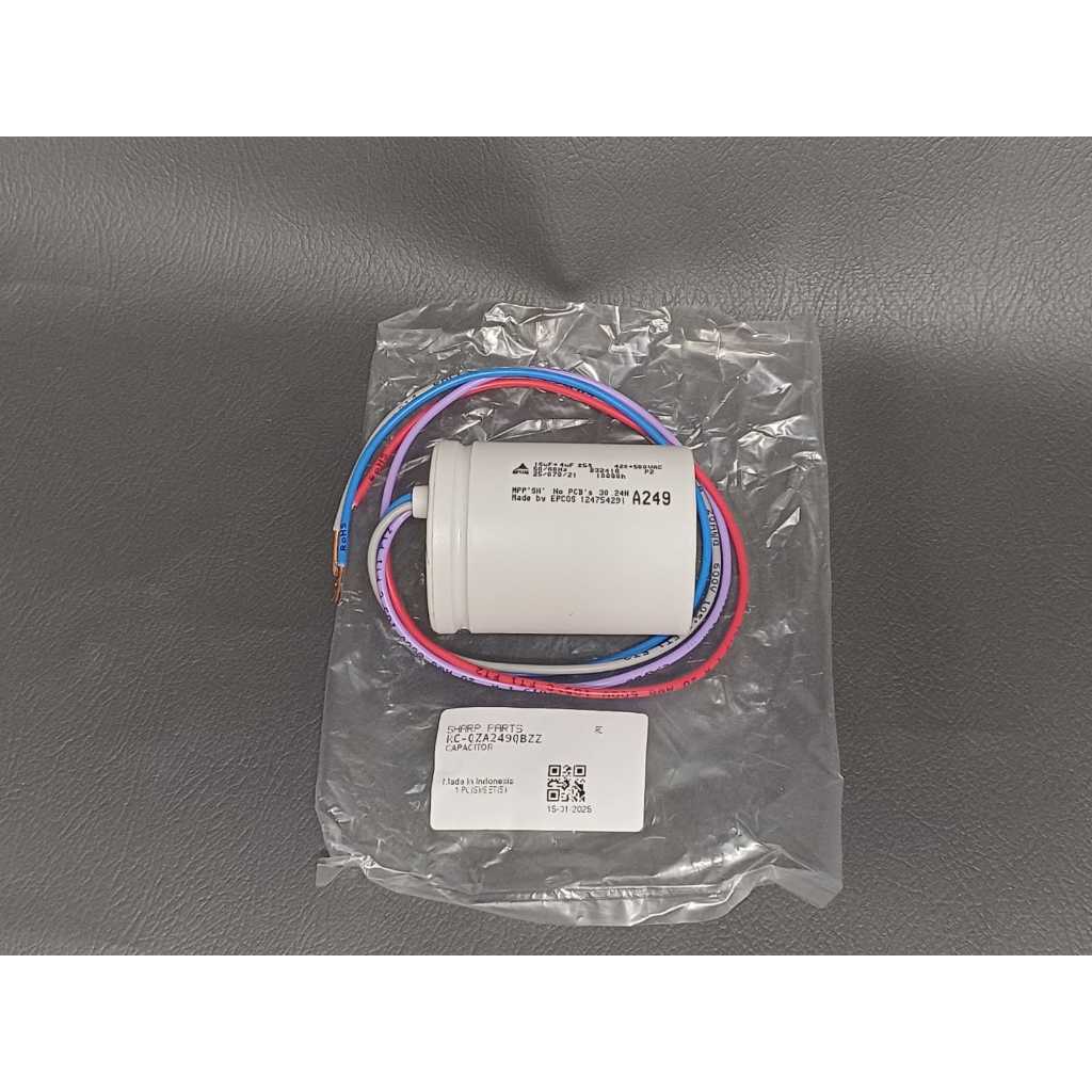 Capasitor Kapasitor Mesin Cuci Sharp 12kg-14Kg 2 tabung Original EPCOS A249 15uF + 4uF