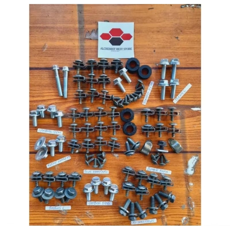 Baut Full Set Yamaha Fino Karbu/Baut Full Body Yamaha Fino karburator Baut Full Set Yamaha Fino Karb