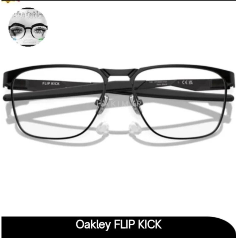 Kacamata Frame Pria Titanium Metal Oakley FLIP KICK OY3003_s51 Original Satin Black