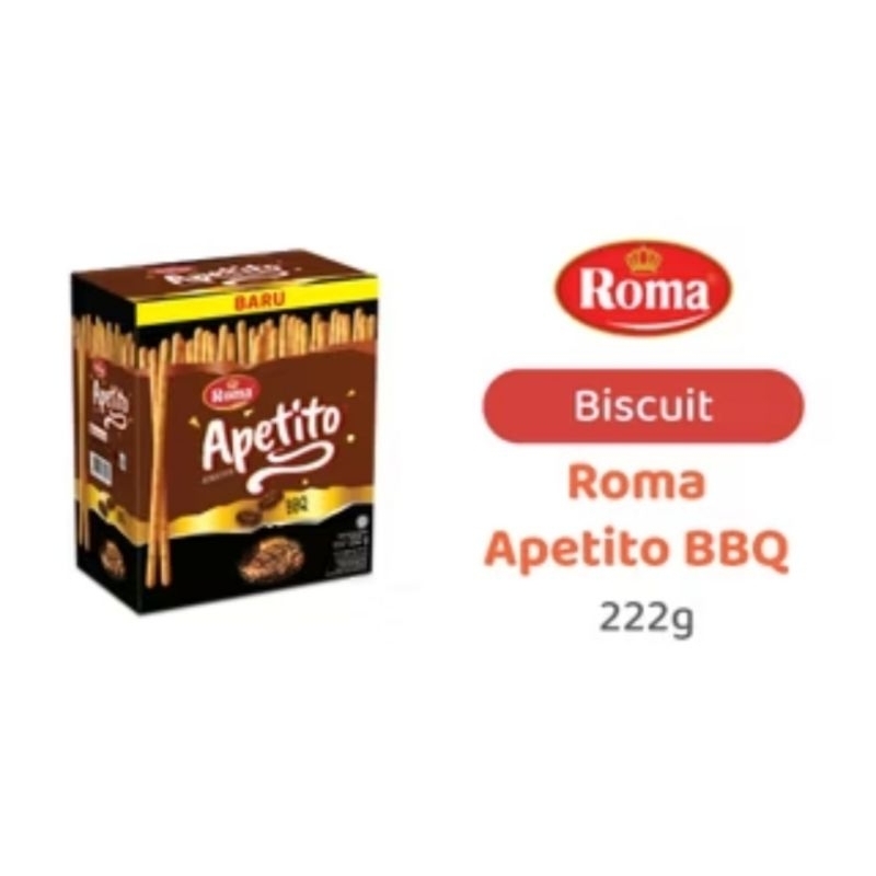 

Roma Appetito Biskuit Stick Rasa Pizza 1box isi 10 pcs rasa barbeque dan pizza