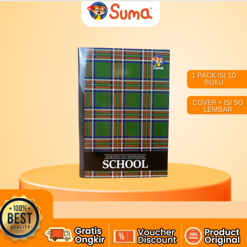 

Suma Buku Tulis School Hijau 50 Lembar