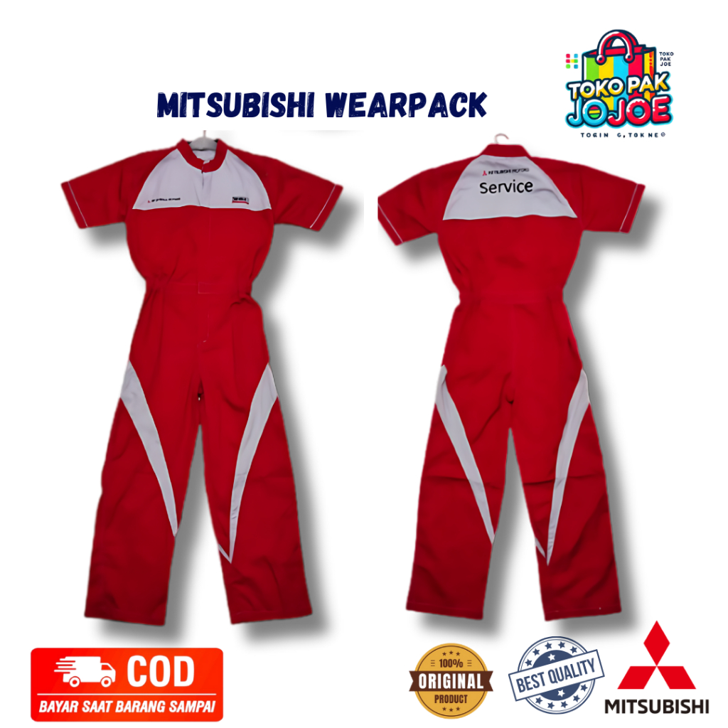Wearpack Mitsubishi | Seragam Mitsubishi Ori | Seragam Bengkel| Seragam Kerja Pria | Seragam Mekanik