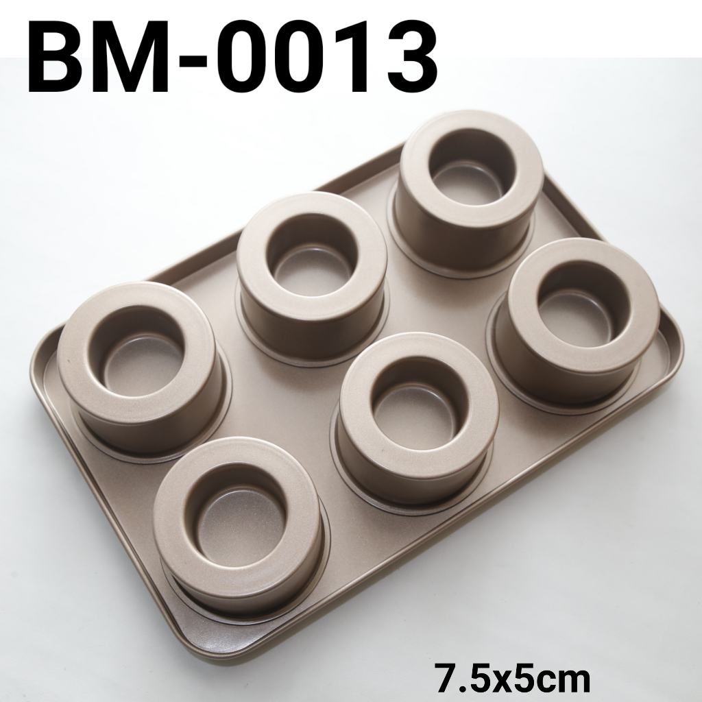 BM-0013 Loyang teflon emas cupcake entremet bulat lurus tabung lubang (LOYANG)