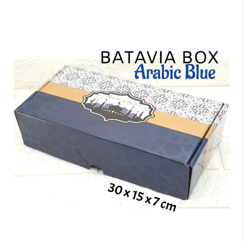 

Box hampers cookies 30x15x7 Arabic Blue