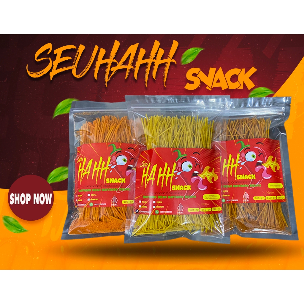 

SEUHAHH Snack MIE LIDI 200gr - Makanan Ringan, Cemilan Instan Rasa Original Pedas Balado