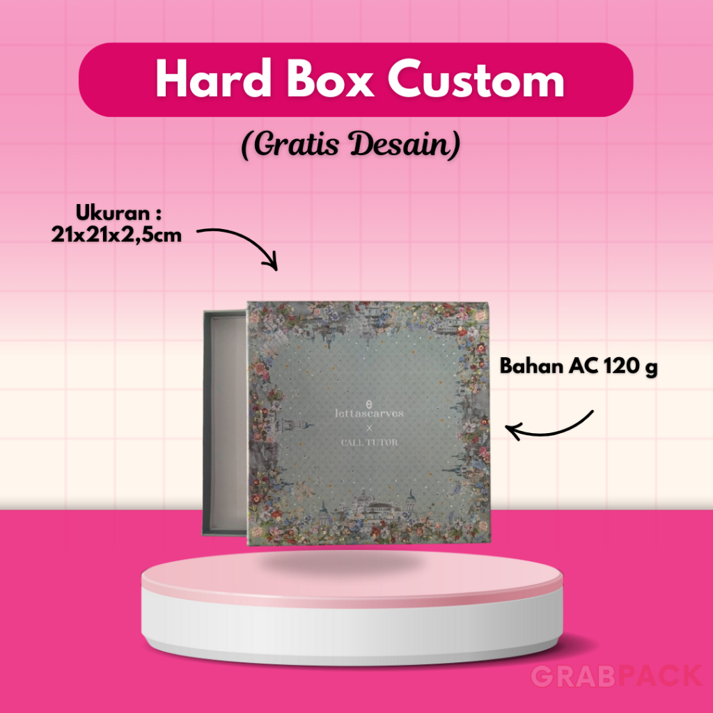 

Cetak Hardbox Custom Mewah Hardbox model atas bawah Packaging aesthetic Kemasan termurah dan berkualitas