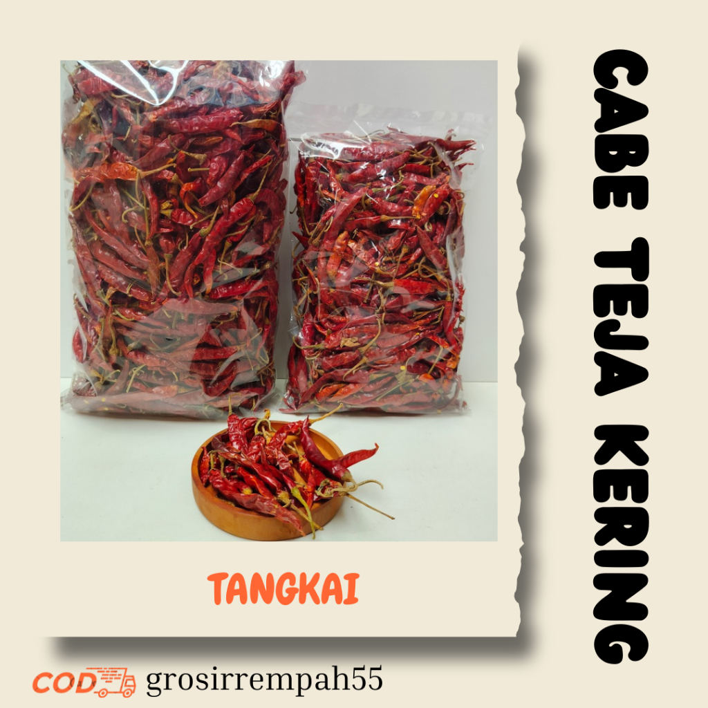

CABE TEJA TANGKAI PEDAS | CABE KERING DENGAN TANGKAI