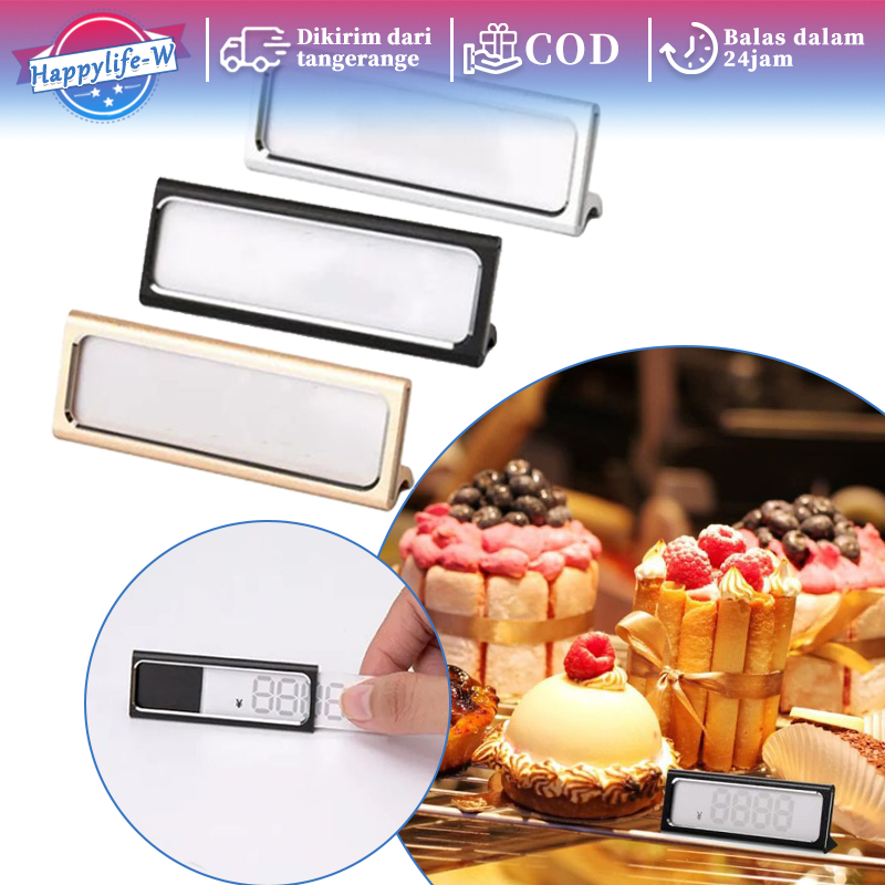 

Price Label Holder Emas Premium Price Tag Holder Logam Rak Stand Display Tag Harga Label Harga