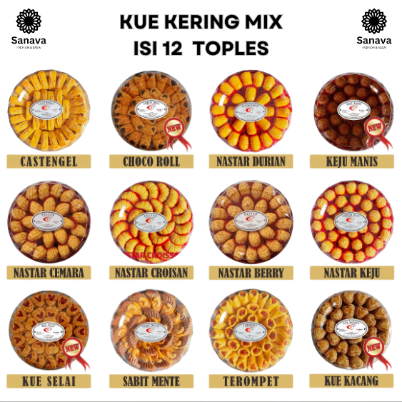 

Paket Kue Kering Lebaran 12 Varian – Nastar, Kastengel, Kue Kacang, Premium & Bisa COD