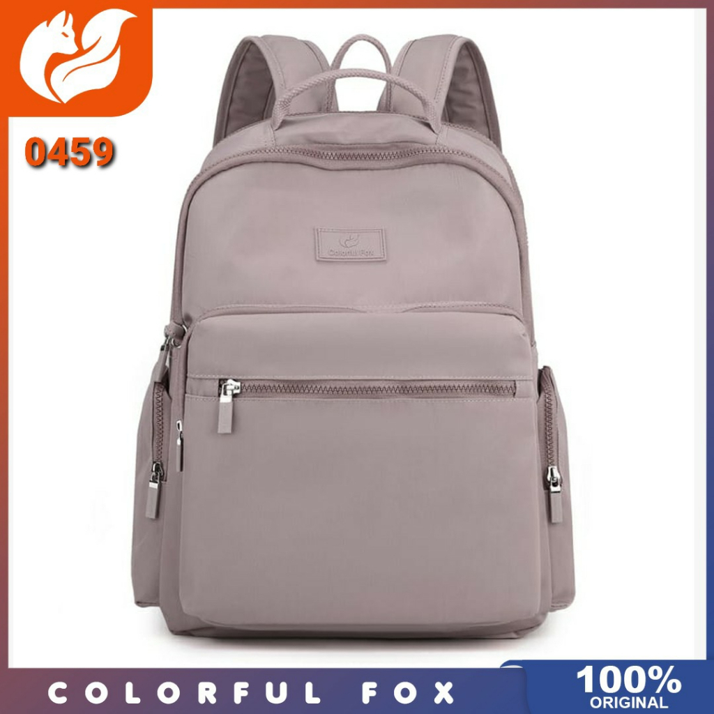 Colorful fox ori - Tas ransel colorful fox 0459 nilon waterproof tas ransel wanita backpack wanita