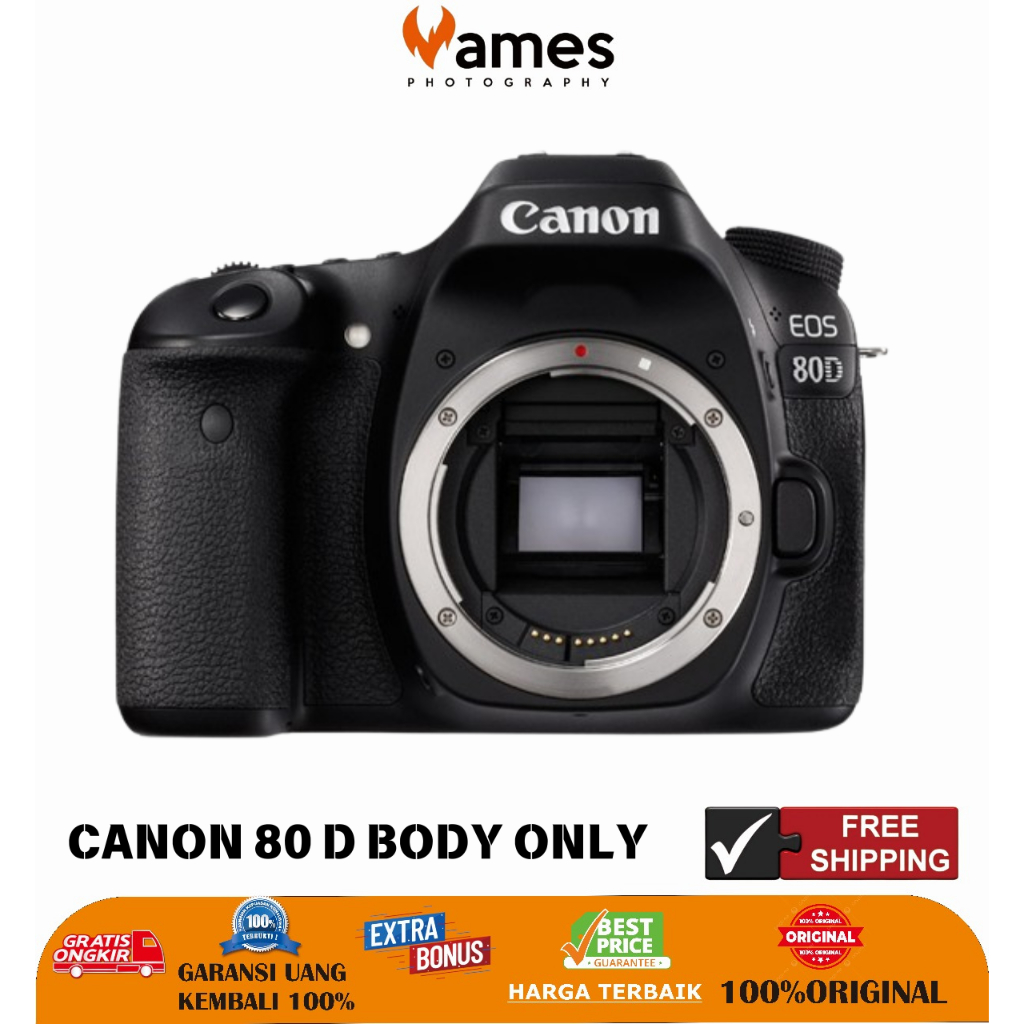 CANON 80D Body Only Kamera DSLR Original -Tanpa Lensa canon eos 80d -Likenew