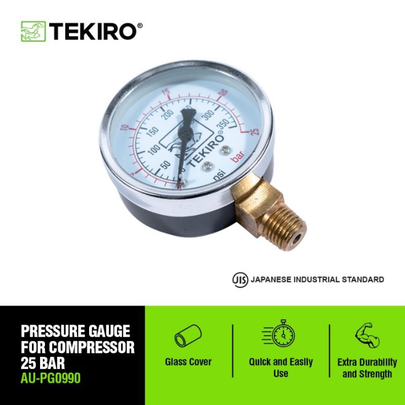 TEKIRO ALAT UKUR TEKANAN ANGIN KOMPRESOR - PRESSURE GAUGE - OBI TEKNIK