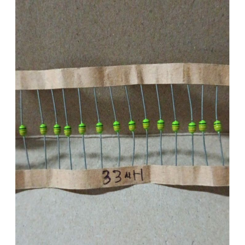 9235 induktor inductor lilitan 33uh 33 uh mh 33mh model resistor axial