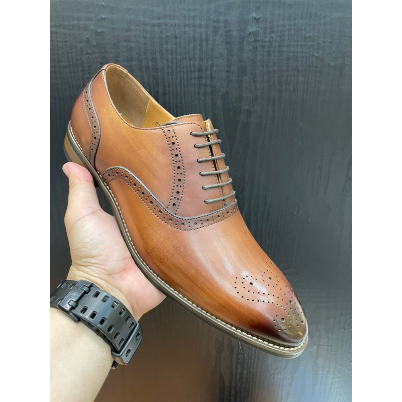Sepatu pantofel pria Casual branded L0UlS VUTT0N brown # LV-04 mirror quality