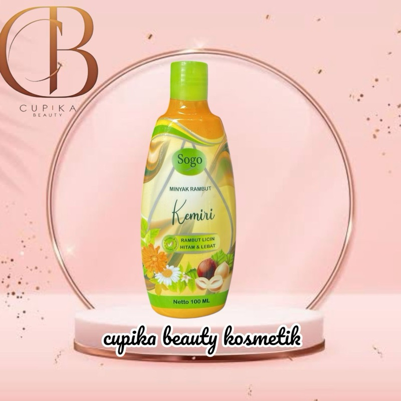 b,pz} SOGO minyak rambut kemiri 100 ml - rambut licin hitam & lebat