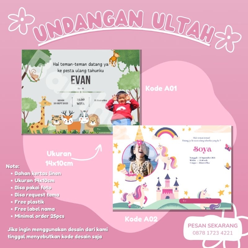 UNDANGAN ULANG TAHUN | UNDANGAN TEDAK SITEN