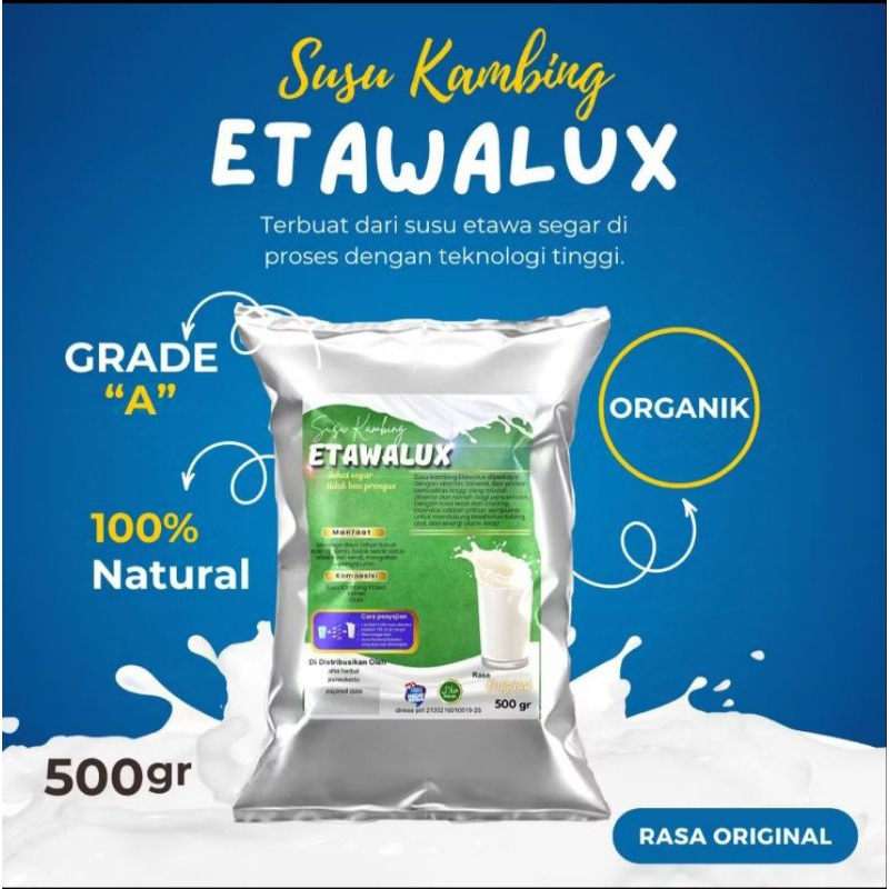 

Susu etawalux original 500 gram (susu untuk menjaga kesehatan tubuh kita dan Keluarga)