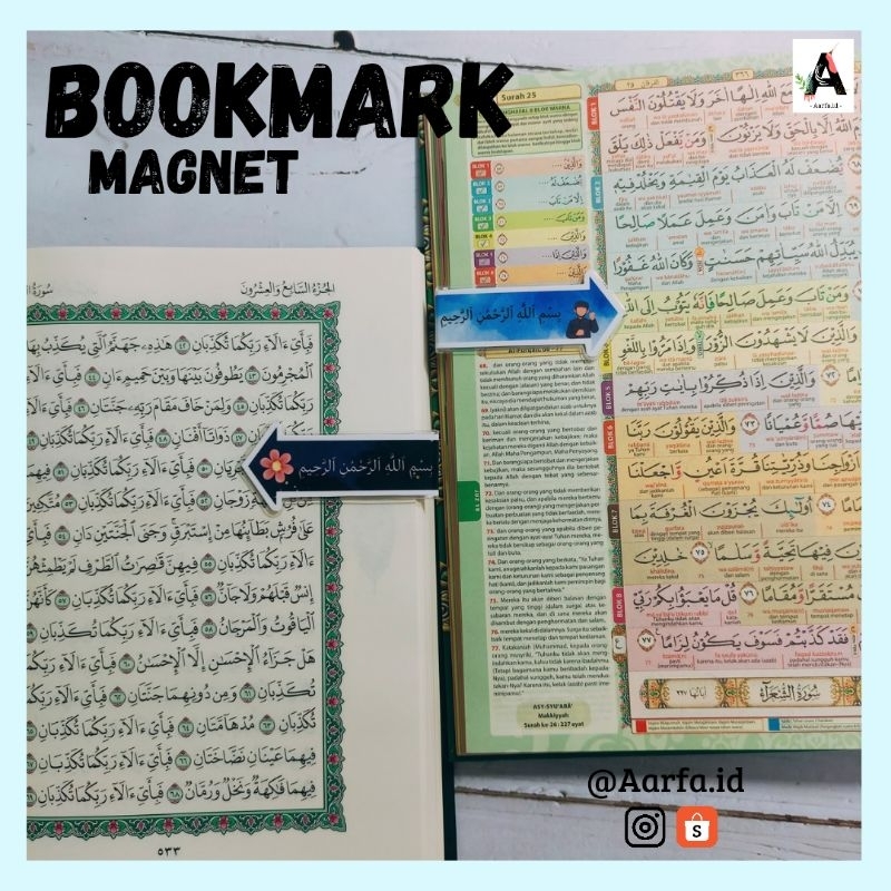 

PEMBATAS AL-QUR'AN | BOOKMARK MAGNET✨