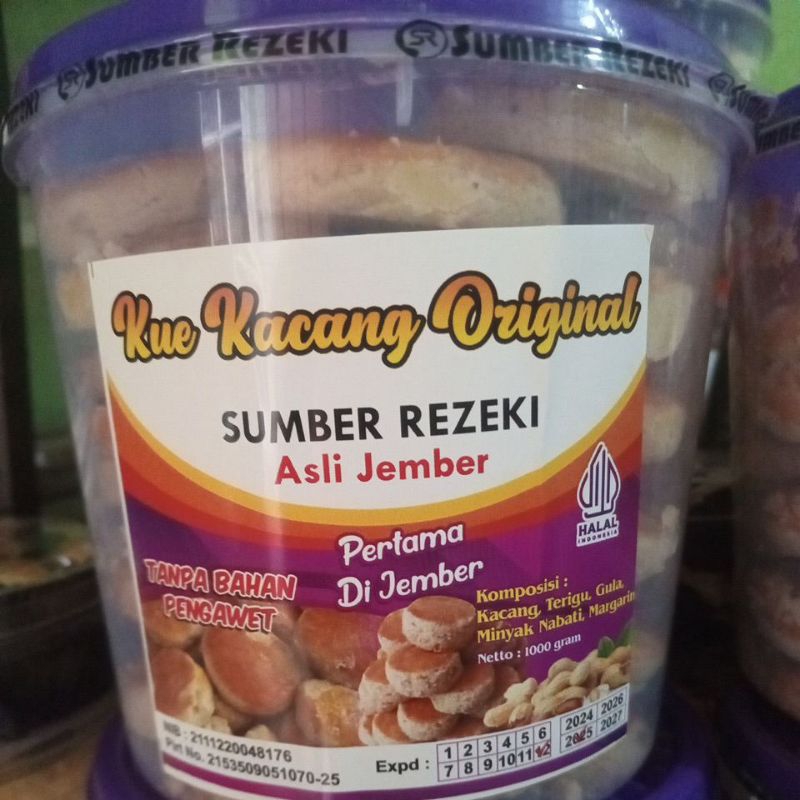 

kue kacang toples sumber rezeki 900gram